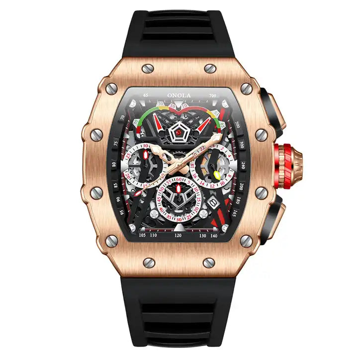 ONOLA Avantgarde McLaren Quartz Chronograph Watch - Rose Gold / Black image