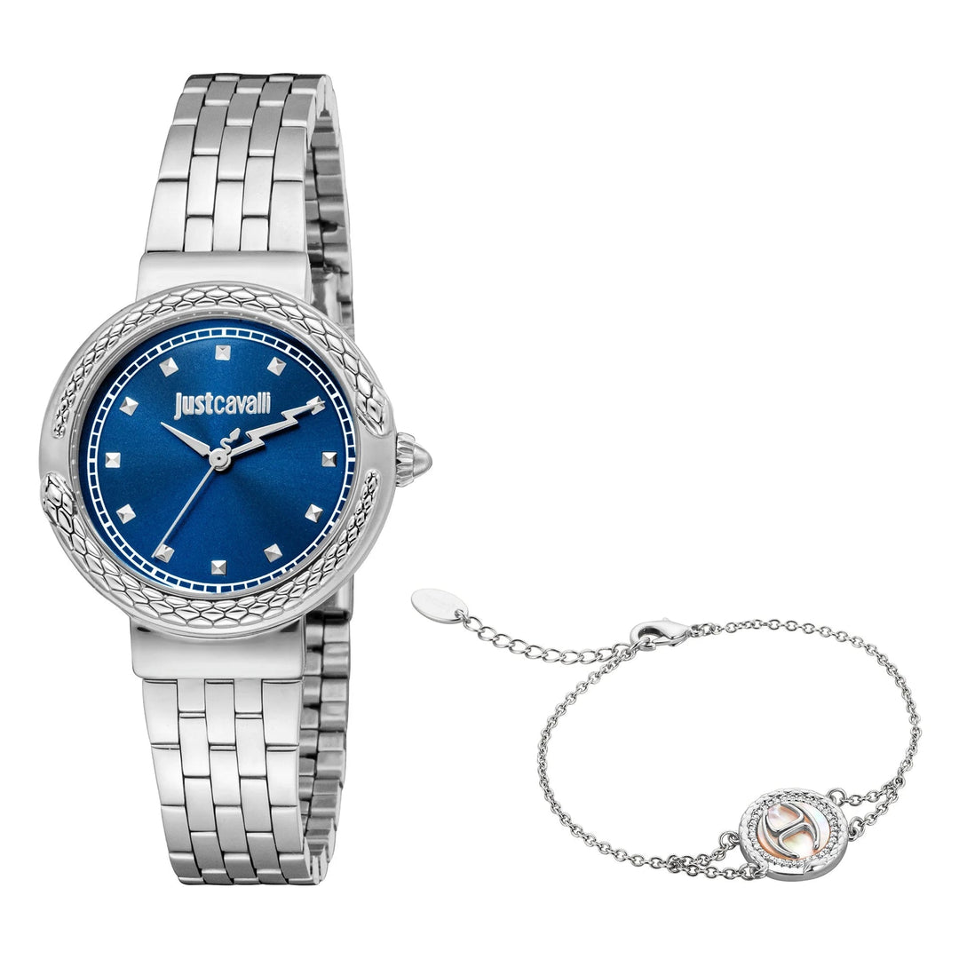 Just Cavalli SET Brave Snake Silver Blue image 0