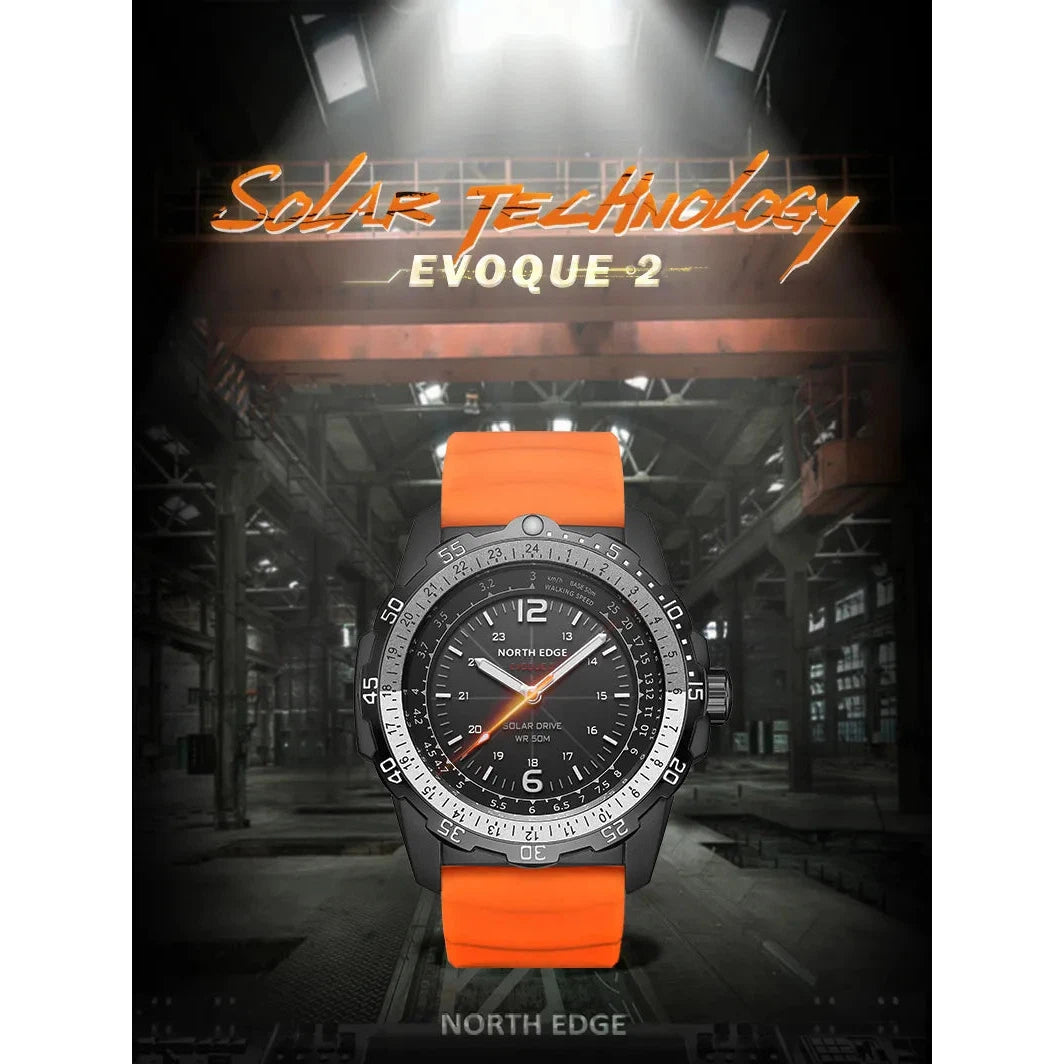 NORTH EDGE Tactical Evoque 2 Solar Drive Watch Black image 6