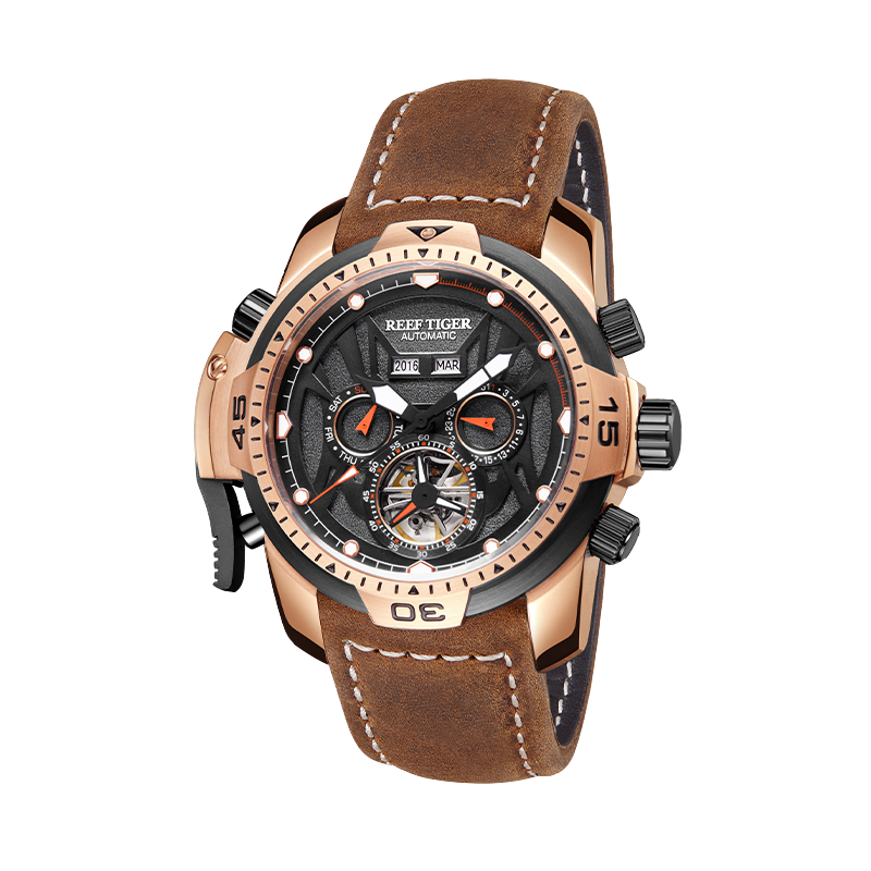 Reef Tiger Men's Aurora Transformers Skeleton Automatic Mechanical Watch image 9