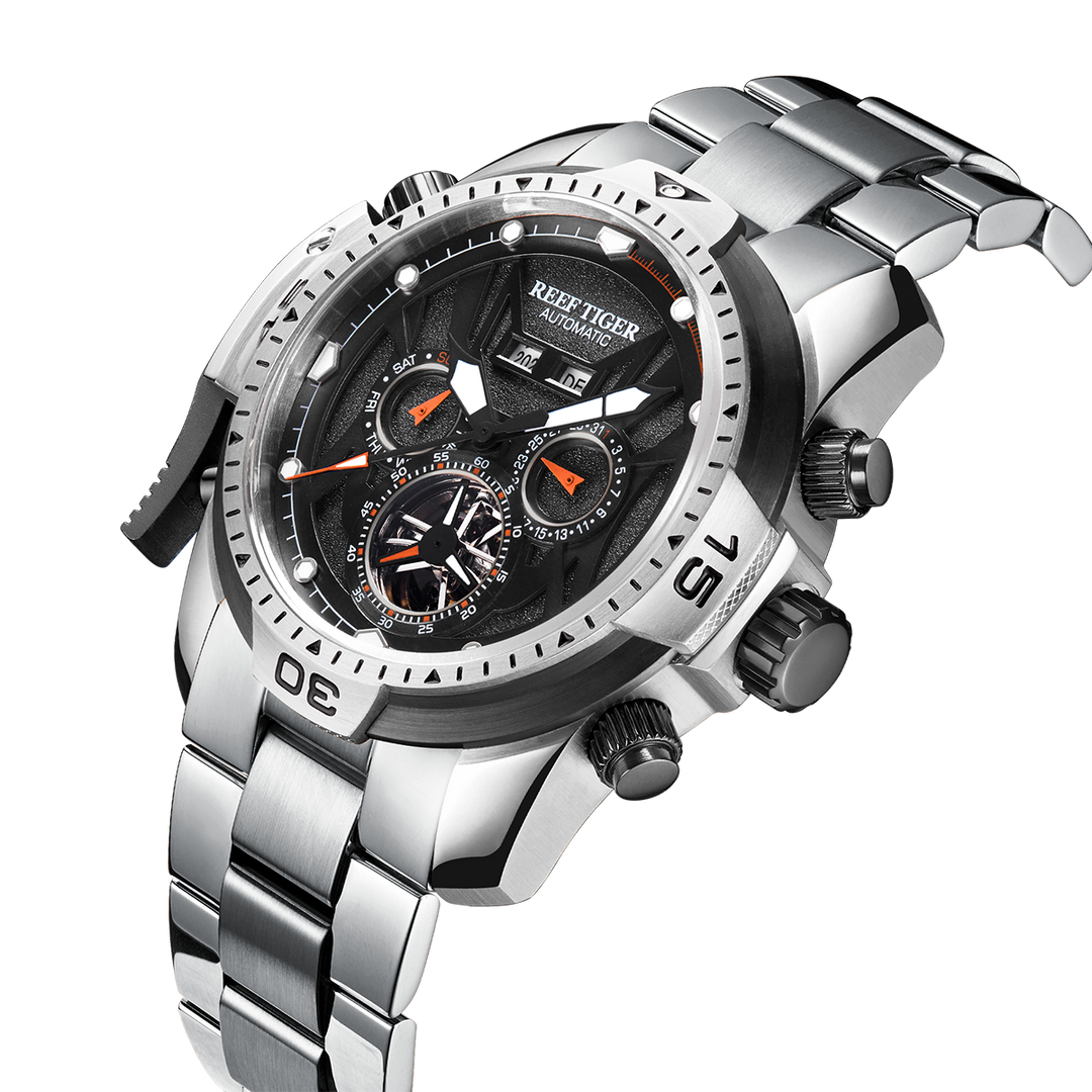 Reef Tiger Men's Aurora Transformers Skeleton Automatic Mechanical Watch image 9