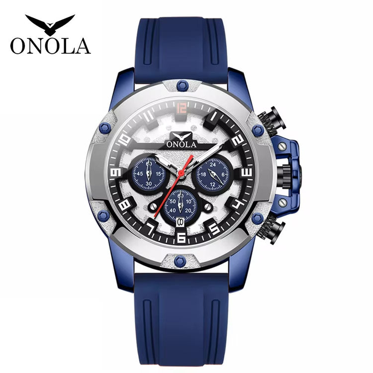 ONOLA Freeman Quartz Chronograph Silicone Strap Watch image 10