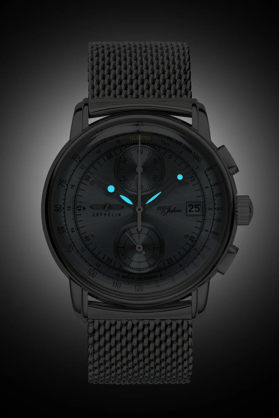ZEPPELIN Men's 100 Jahre 8670M-4 Chronograph Milanese Bracelet Watch image 3