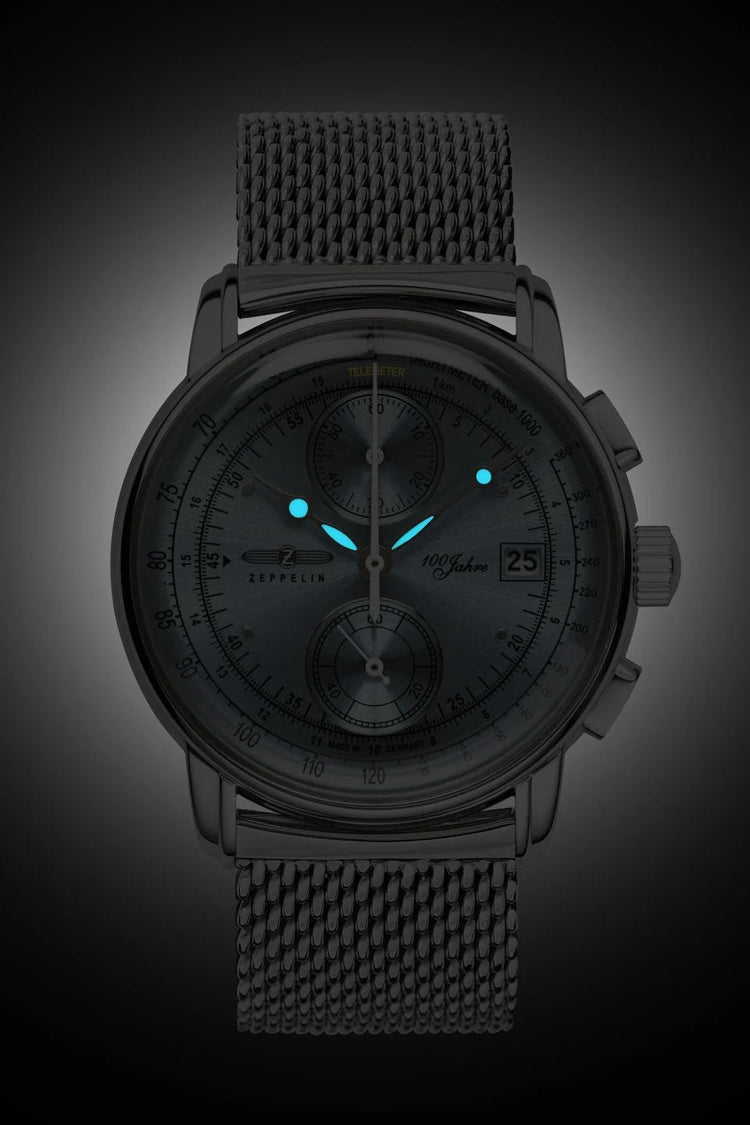 ZEPPELIN Men's 100 Jahre 8670M-4 Chronograph Milanese Bracelet Watch image 3