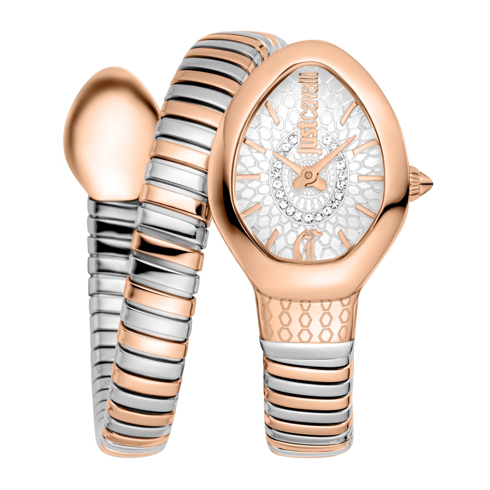 Just Cavalli Signature Snake Eclisse Two Tones RG Silver image 0