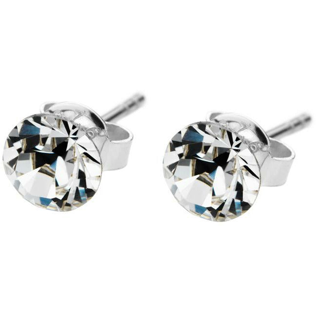 BRITISH JEWELLERS Duo Pendant and Solo Stud Earrings Set, Embellished with Crystals from Swarovski®
