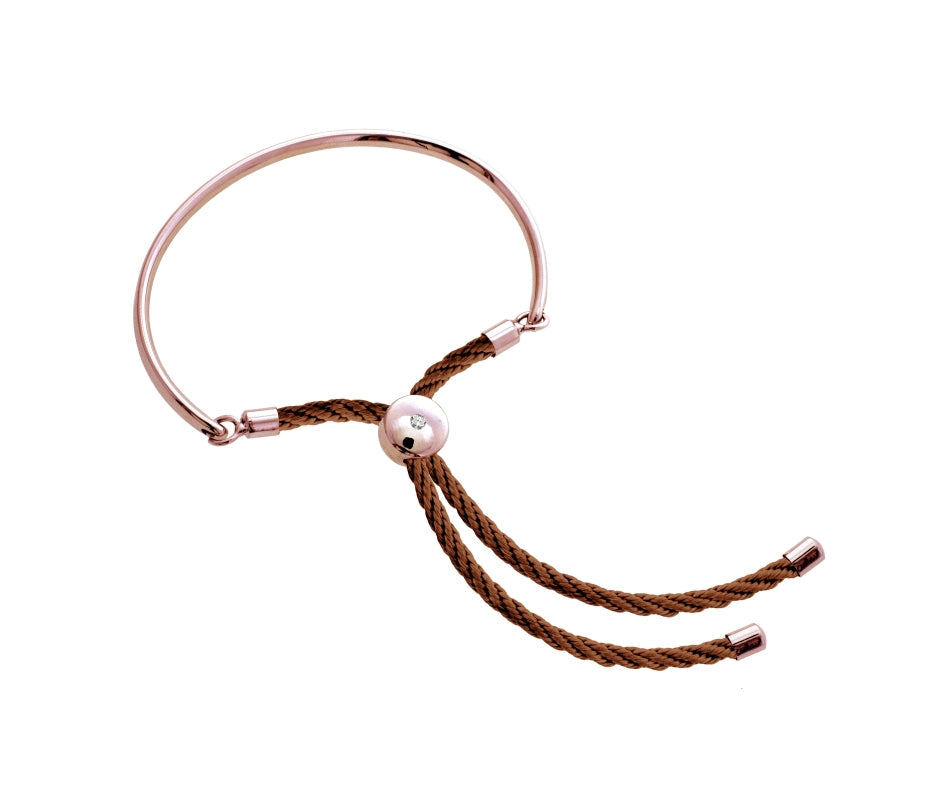 Bali Bracelet in Rose Gold with Rose, Embellished with Crystals from Swarovski®