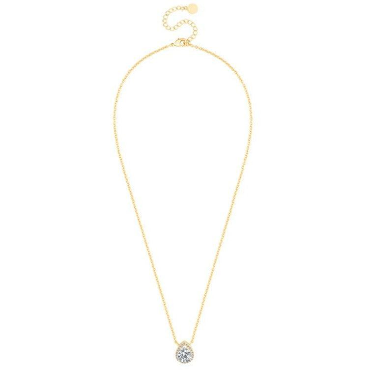 BRITISH JEWELLERS Droplet Pendant in 14K Gold, Embellished with Crystals from Swarovski®