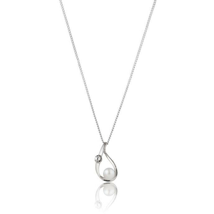 BRITISH JEWELLERS Freshwater Pearl Elegance Pendant and Pearl Stud Earrings Set