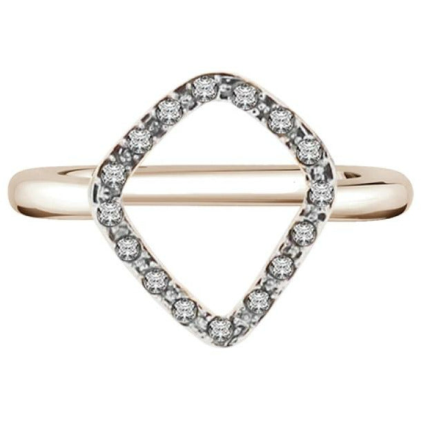 BRITISH JEWELLERS Fantasy Ring in Rose Gold Plate, Made with Swarovski Elements® (Medium)