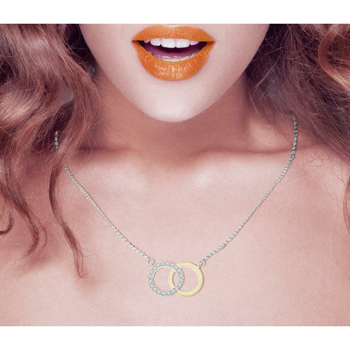 BRITISH JEWELLERS Forever Pendant 14K Gold Plated, Embellished with Crystals from Swarovski®