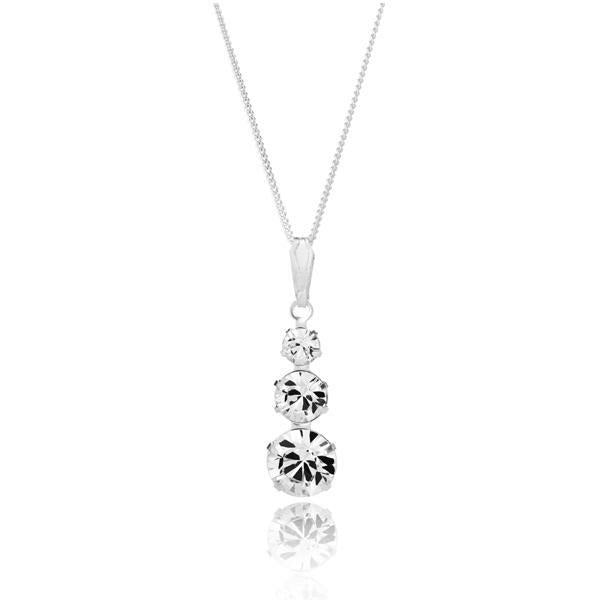BRITISH JEWELLERS Trio Pendant and Tiffany-Style Bracelet Set