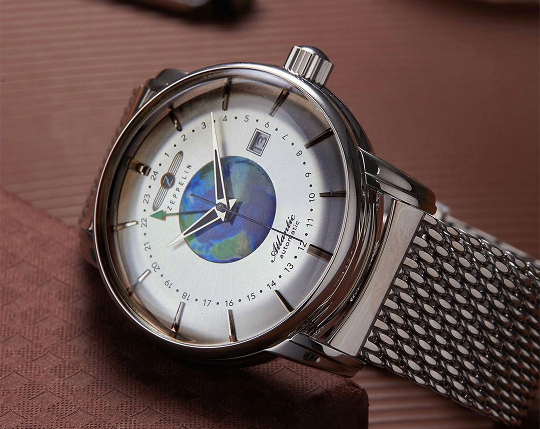 ZEPPELIN Atlantic Automatic GMT Date Watch Milanese Bracelet 8468M1 image 1