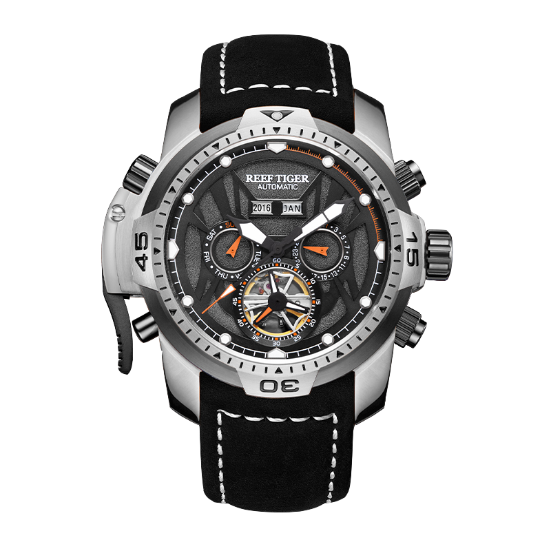 Reef Tiger Men's Aurora Transformers Skeleton Automatic Mechanical Watch image 0