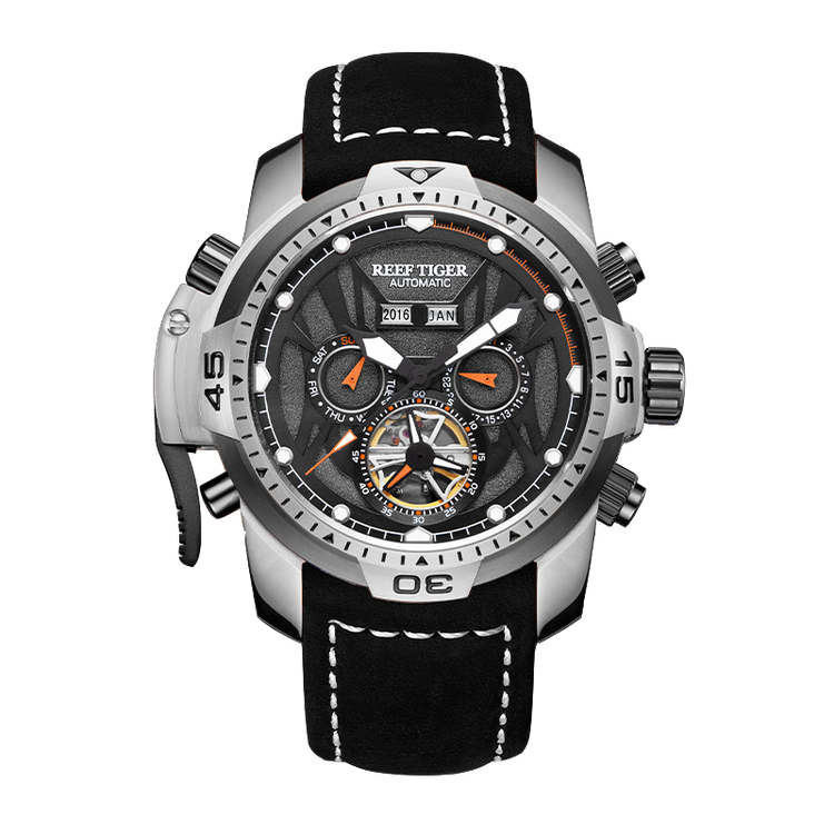 Reef Tiger Men's Aurora Transformers Skeleton Automatic Mechanical Watch image 0