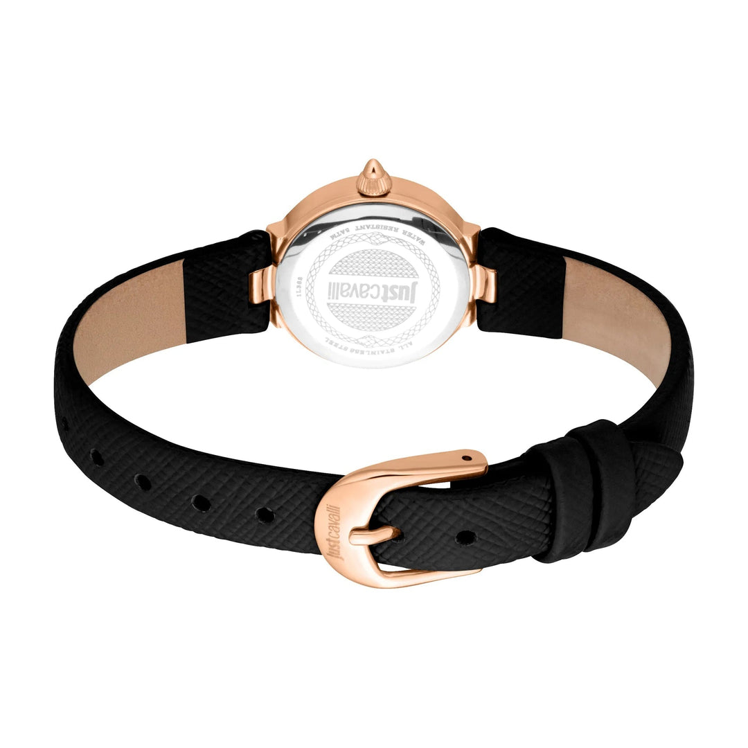 Just Cavalli Glam Chic Serenita Mini Leather Black RG Silver image 1