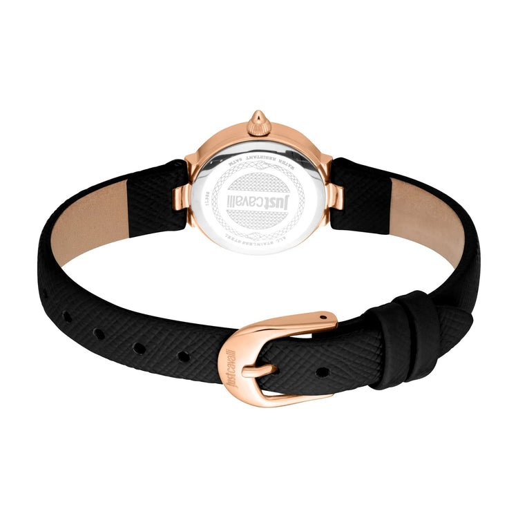 Just Cavalli Glam Chic Serenita Mini Leather Black RG Silver image 1