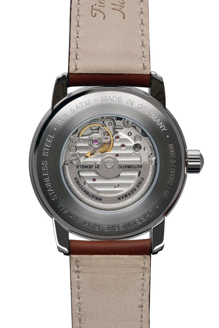 ZEPPELIN Men's New Captains Line Automatic Leather Watch 86623 image 3