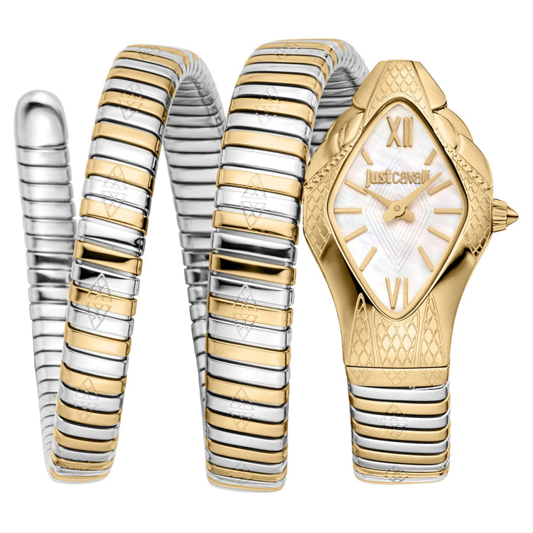 Just Cavalli Signature Snake Cristallo Two Tones YG Silver MOP image 0
