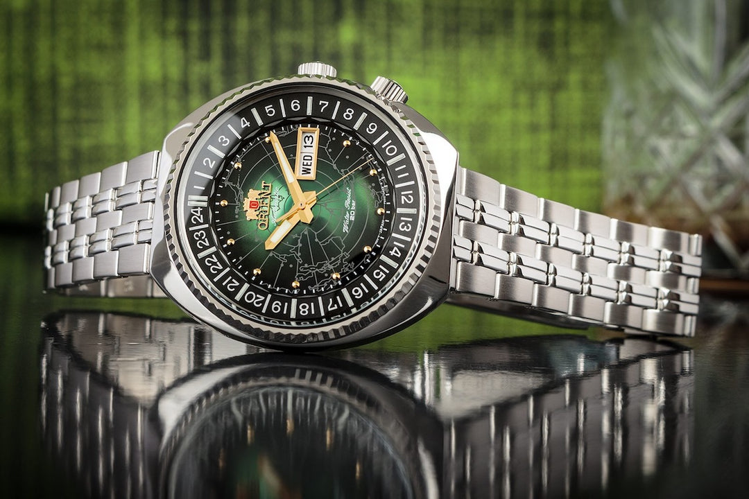 ORIENT Men's Revival World Map Automatic Watch RA-AA0E02E image 1