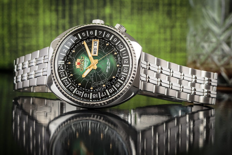 ORIENT Men's Revival World Map Automatic Watch RA-AA0E02E image 1
