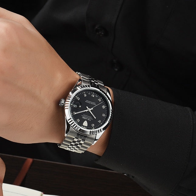 TEVISE Classic Automatic Calendar Silver/Black Watch image 1