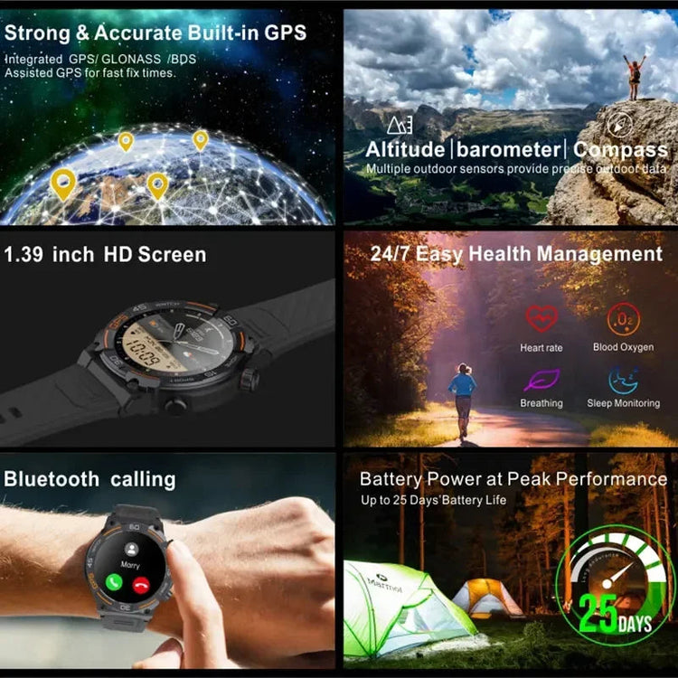 NORTH EDGE Tactical Battalion GPS Smart Watch image 8