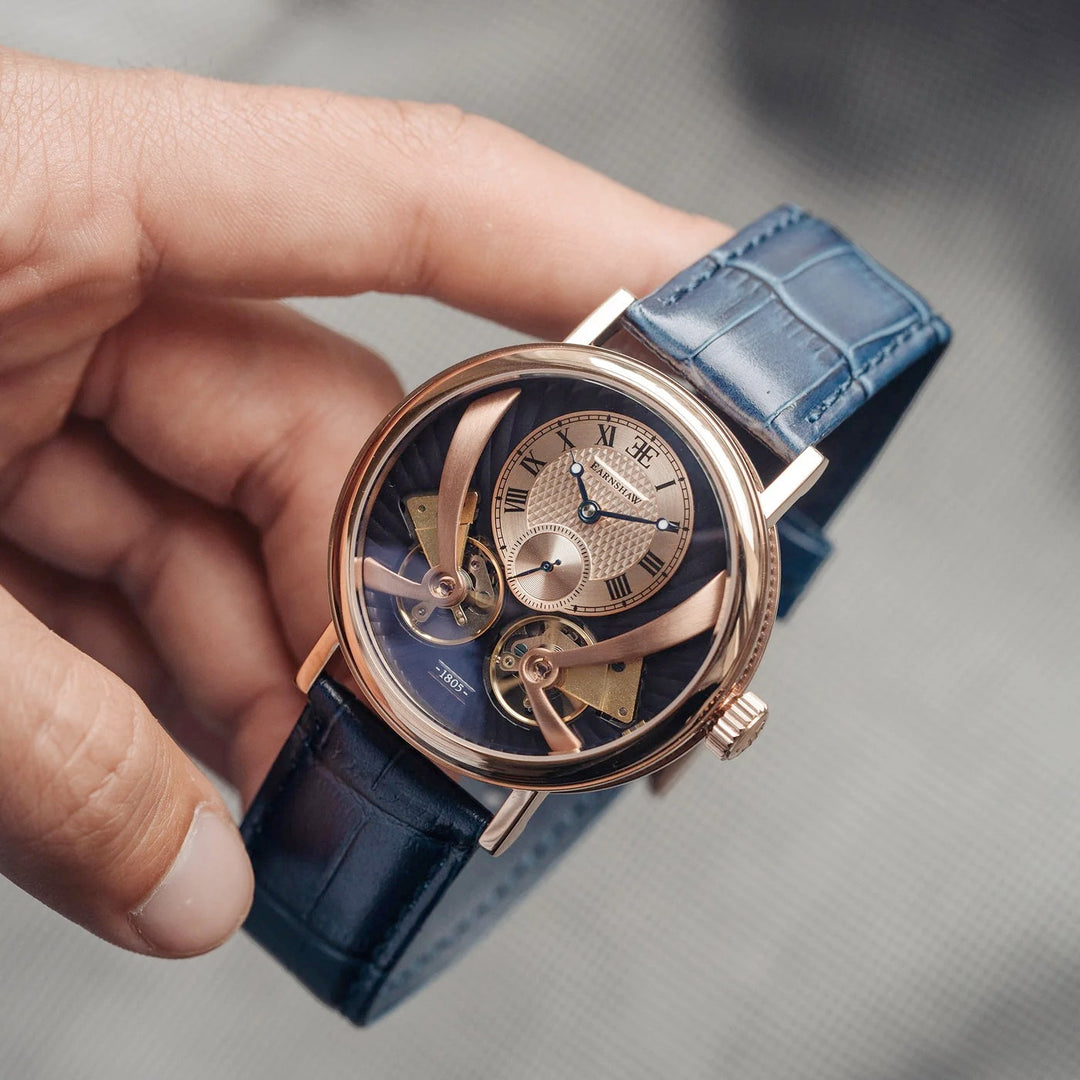 THOMAS EARNSHAW BEAUFORT ANATOLIA DOUBLE BARREL AUTOMATIC Regency Blue