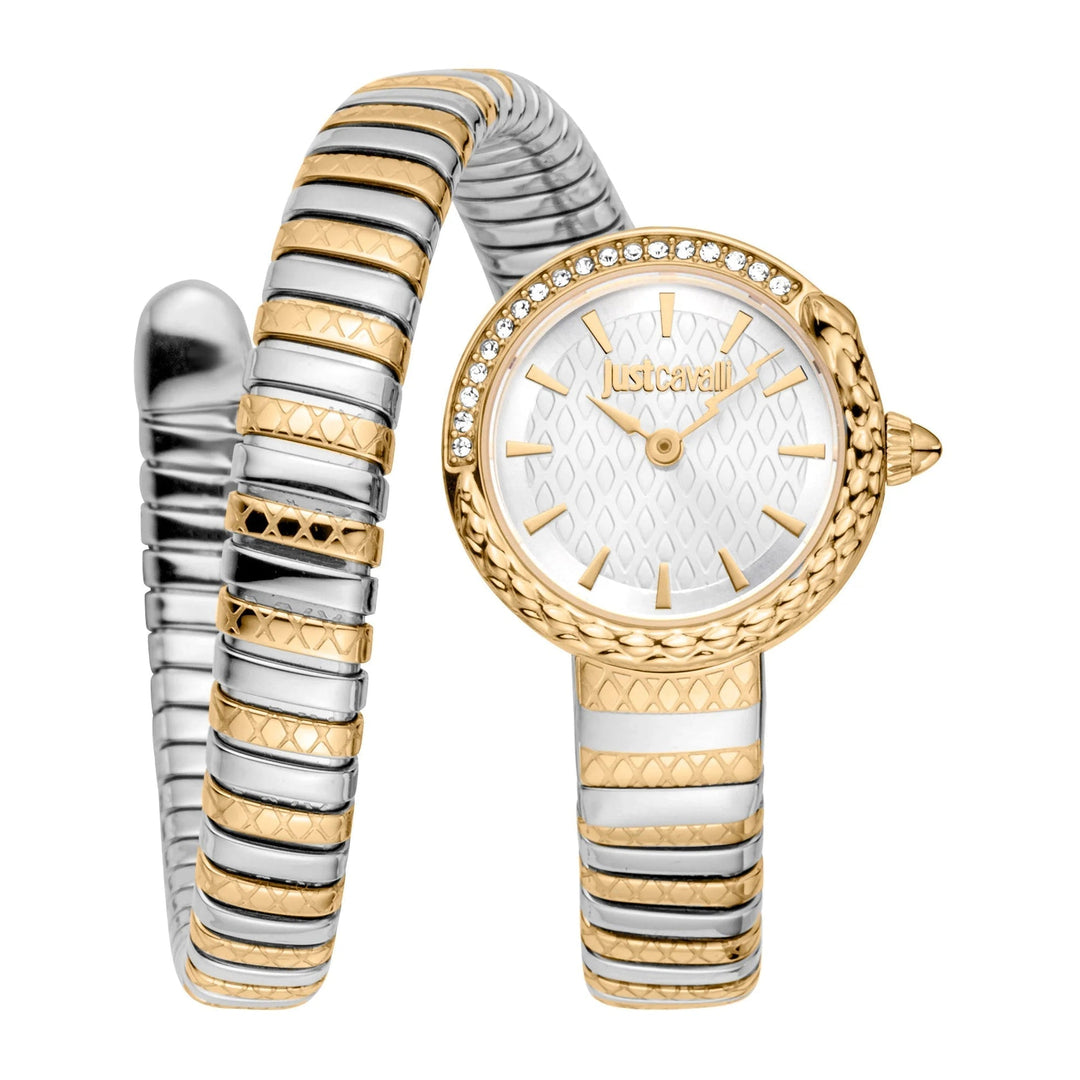 Just Cavalli Signature Snake Cerchio Snake Two Tones YG Silver Grey image 0