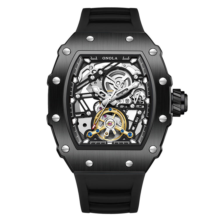 ONOLA Ankara Automatic Skeleton Watch - Black image