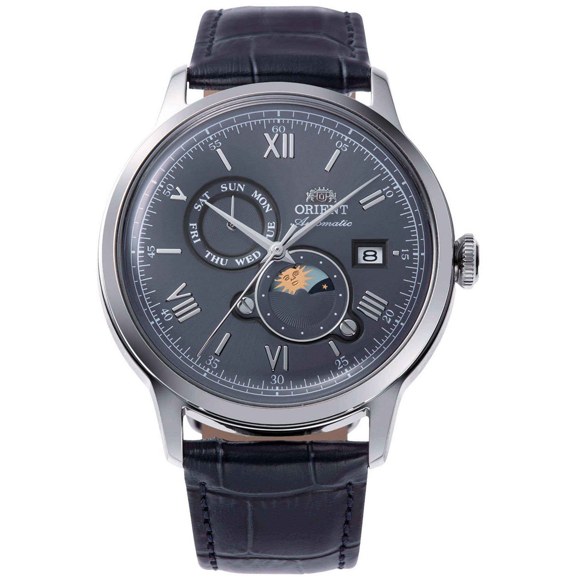 ORIENT Men's Bambino Moonphase Automatic Classic Watch RA-AK0806L image 0