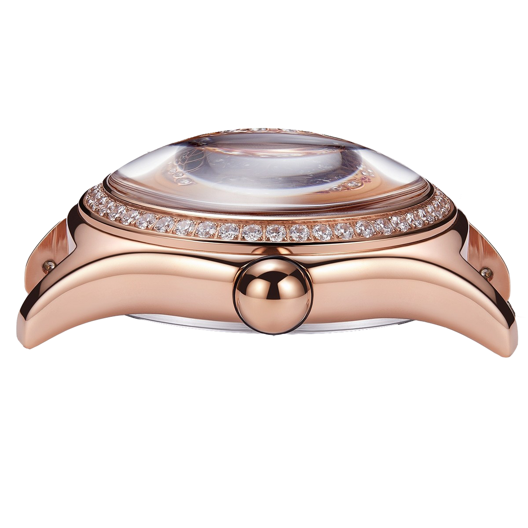 Reef Tiger Women's Aurora Parrots Automatic Skeleton Crystal Watch image 4