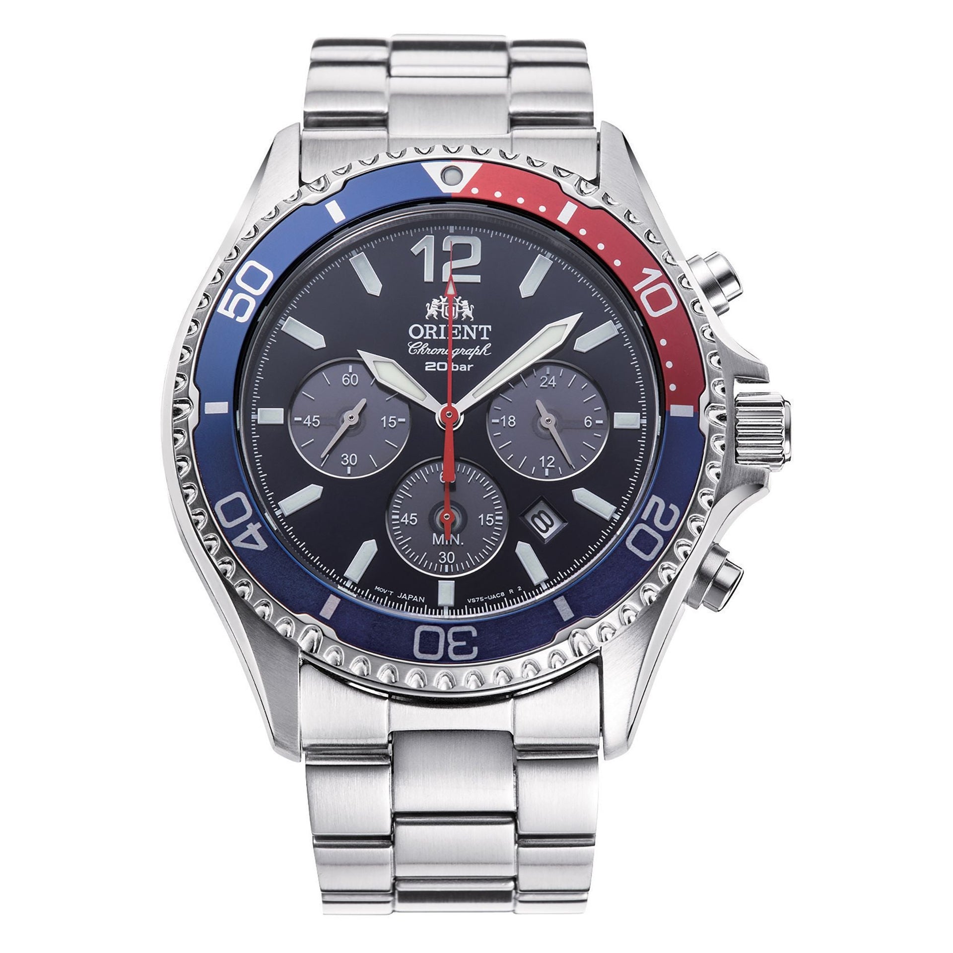 ORIENT Men's Solar Sports Diver Chronograph Watch RA-TX0201L10B image 0