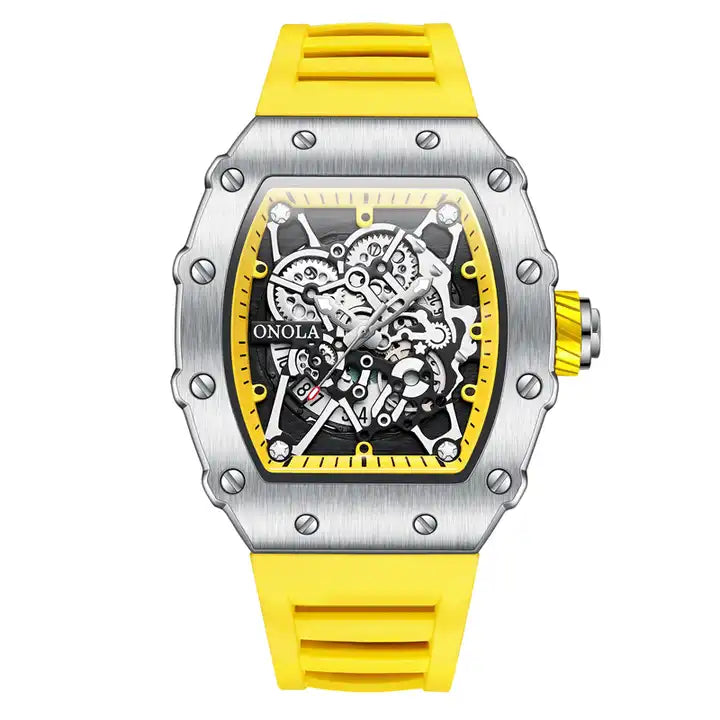 ONOLA Freak Show Quartz Watch - Silver / Yellow image