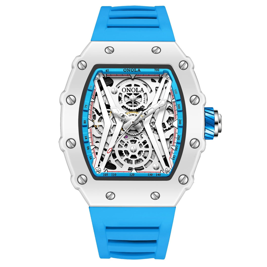 ONOLA Rhythm Automatic Mechanical Watch MILK - White / Blue image