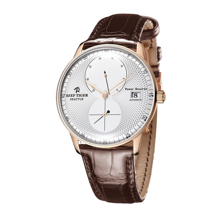 Reef Tiger Men's Seattle Navy 1 Series Automatic Watch - Leather image