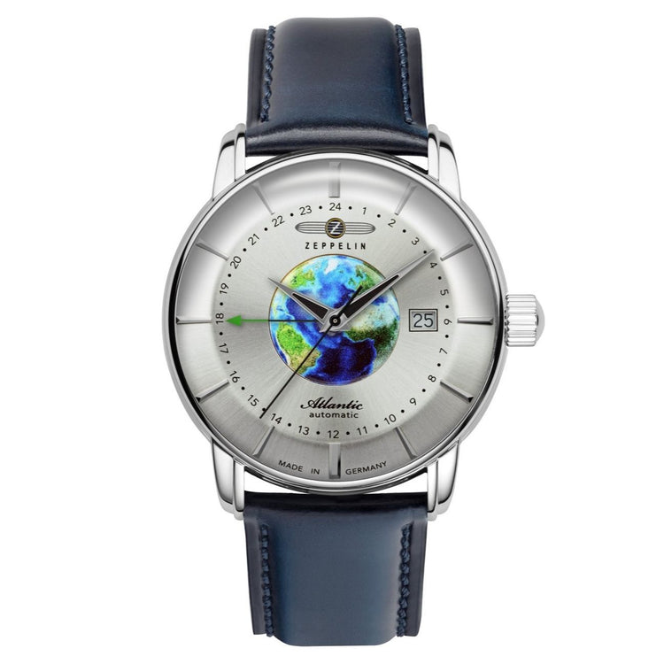 ZEPPELIN Atlantic Automatic GMT Date Watch Navy Blue 84681 image 0