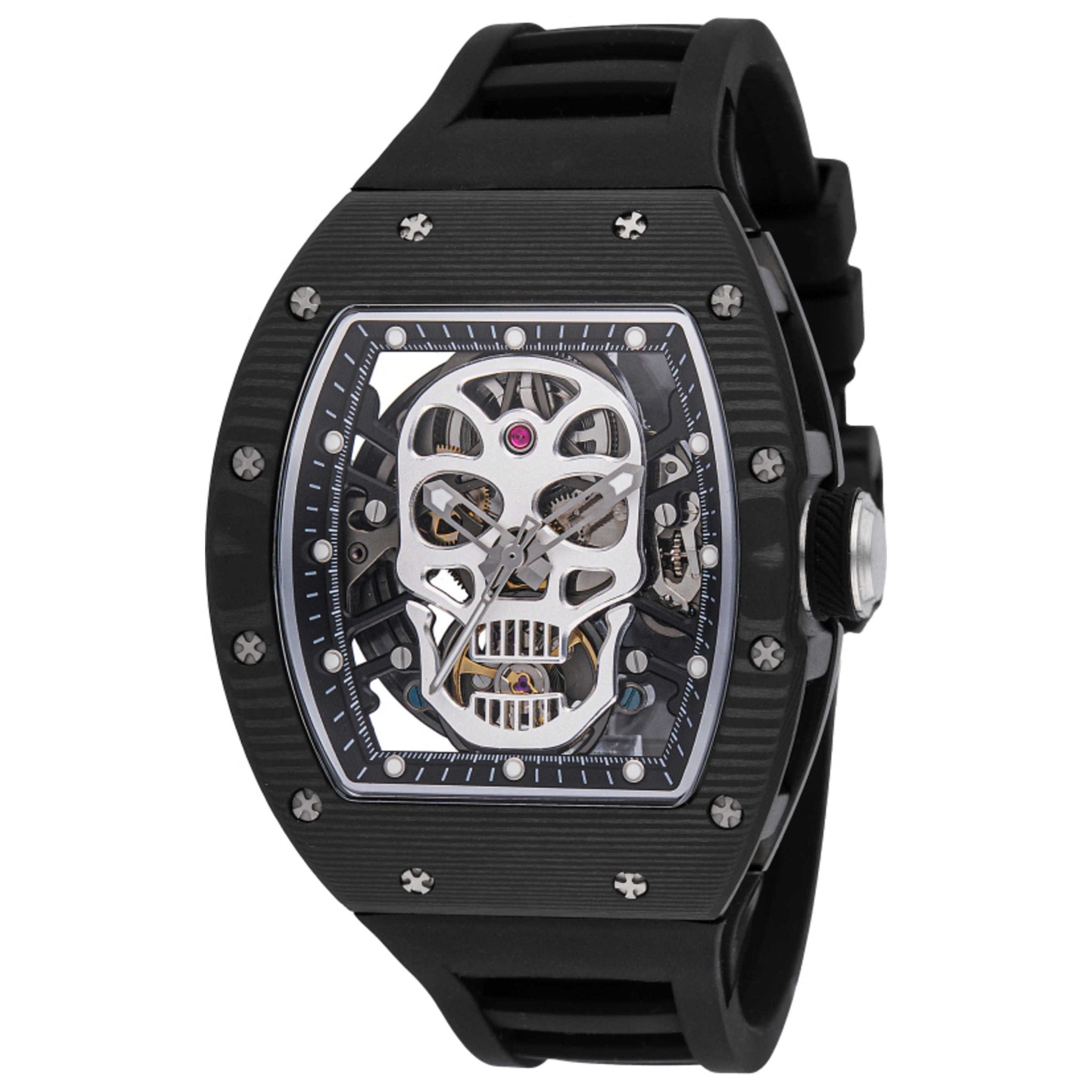 Invicta Men's S1 Rally Skeletor Carbon Fiber 41mm Automatic Watch Black image 0