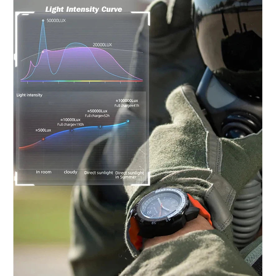 NORTH EDGE Tactical Evoque 2 Solar Drive Watch Black image 5