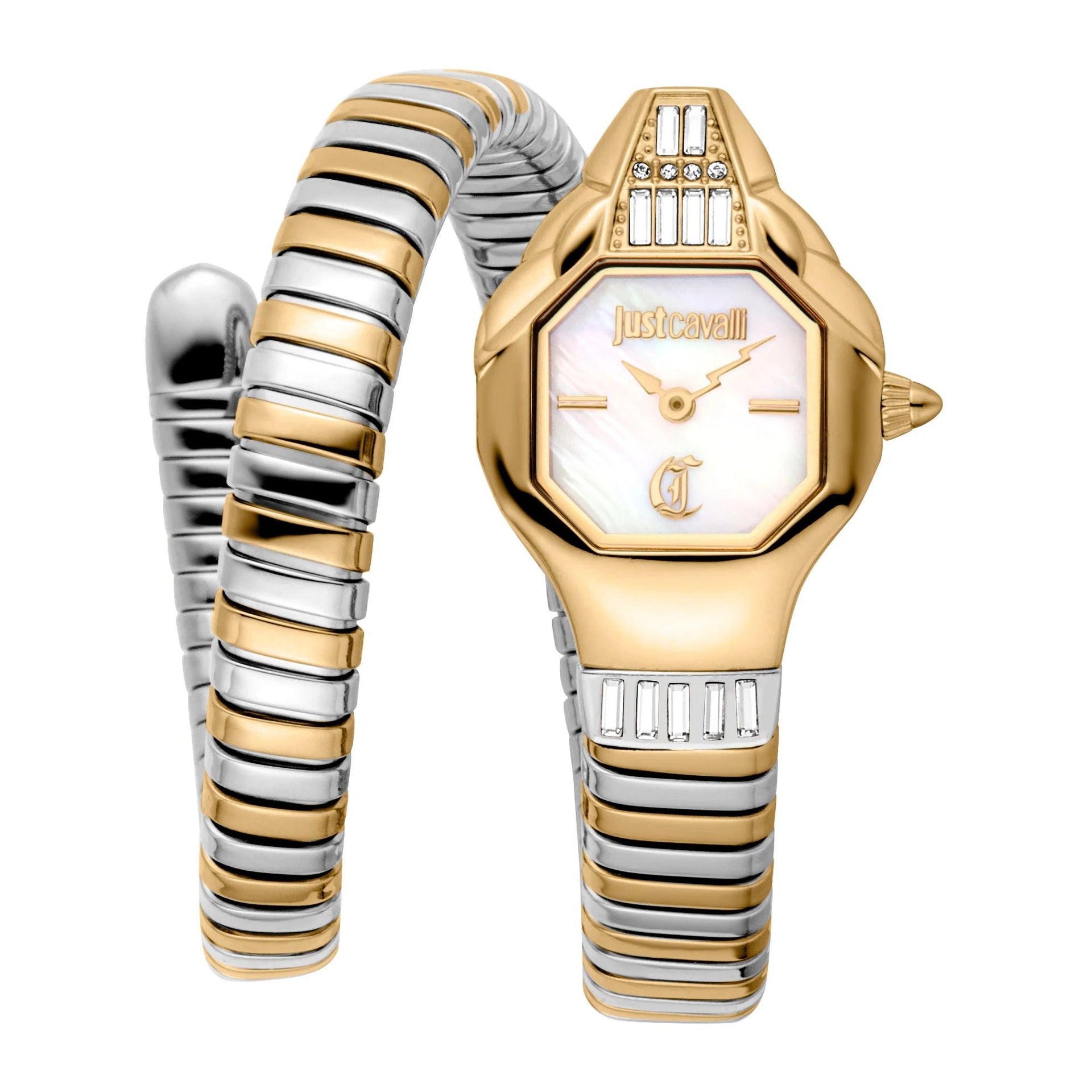 Just Cavalli Signature Snake Brillante Snake Two Tones YG MOP image 0