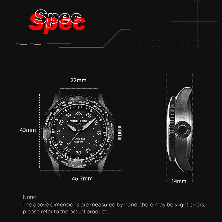 NORTH EDGE Tactical MACH Solar Drive Watch image 7