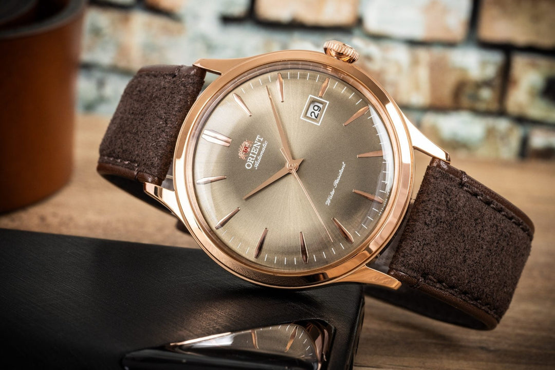 ORIENT Men's Automatic Bambino Leather Watch RA-AC0P04Y image 4