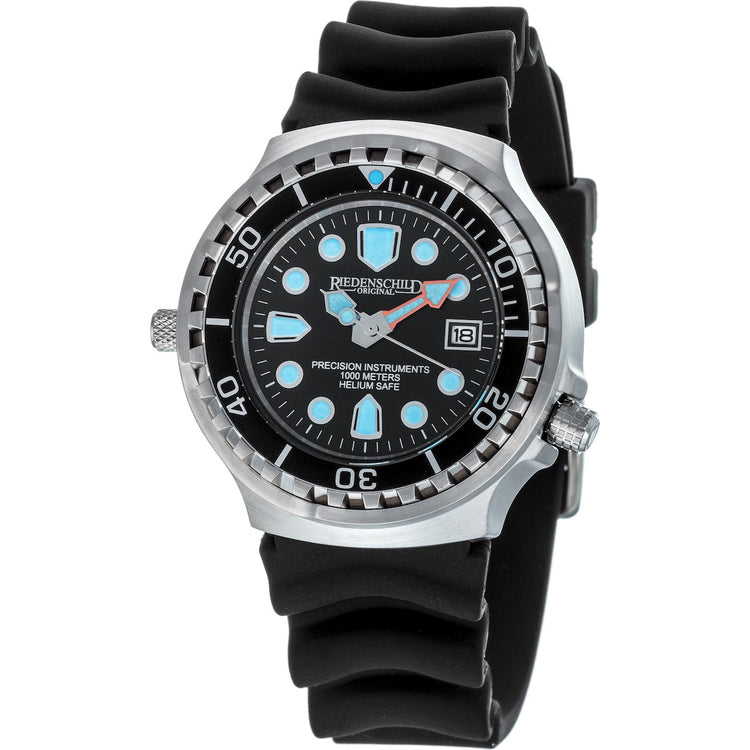RIEDENSCHILD PRECISION INSRUMENTS GERMANY Divers Taucheruhr 1000m Helium Valve Watch image 0