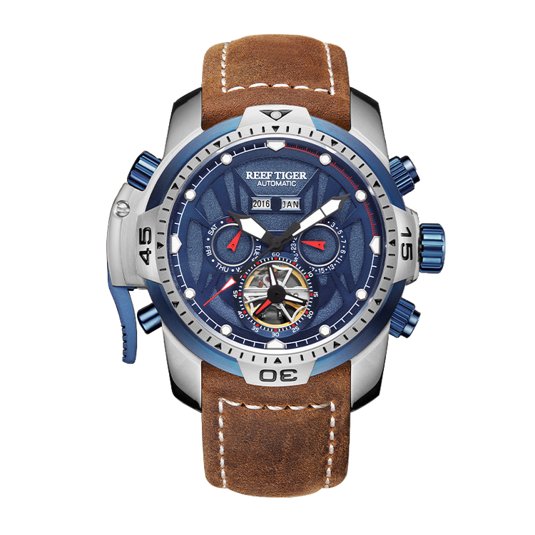 Reef Tiger Men's Aurora Transformers Skeleton Automatic Mechanical Watch image 0