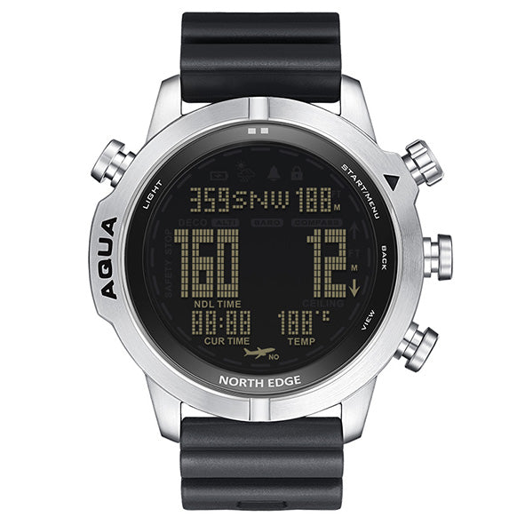 NORTH EDGE Tactical Aqua Scuba Dive Watch Black image 0