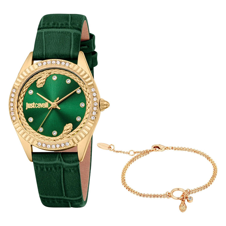 Just Cavalli SET Vittoria Glam Leather Green YG image 0