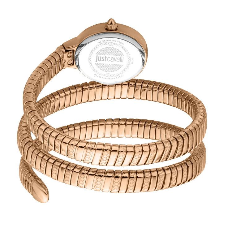 Just Cavalli Signature Snake After Party Rose Gold Green image 1
