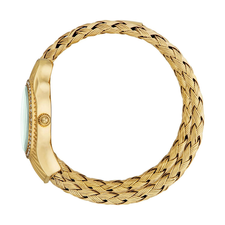 Just Cavalli Signature Snake Twined Yellow Gold Green image 2