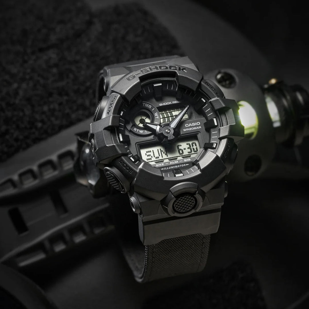 CASIO Men's G-Shock Nylon Strap Watch GA-700BCE-1AER