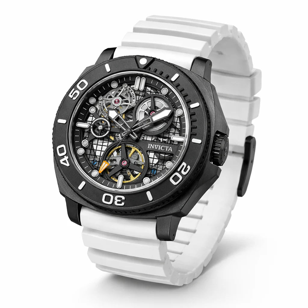 INVICTA Men's Sea Hunter Hadal Truss Automatic 44mm Watch Black/White